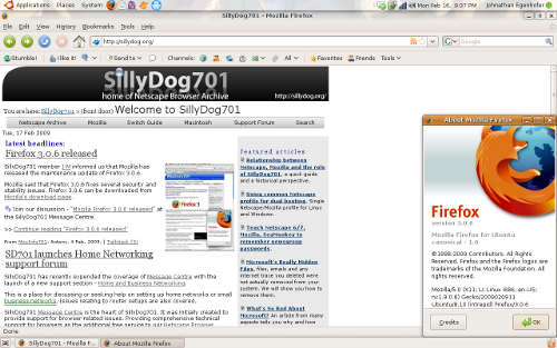 from Mozilla Firefox 3.0.6