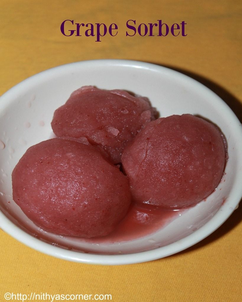 Grape Sorbet Recipe frozen grape sorbet