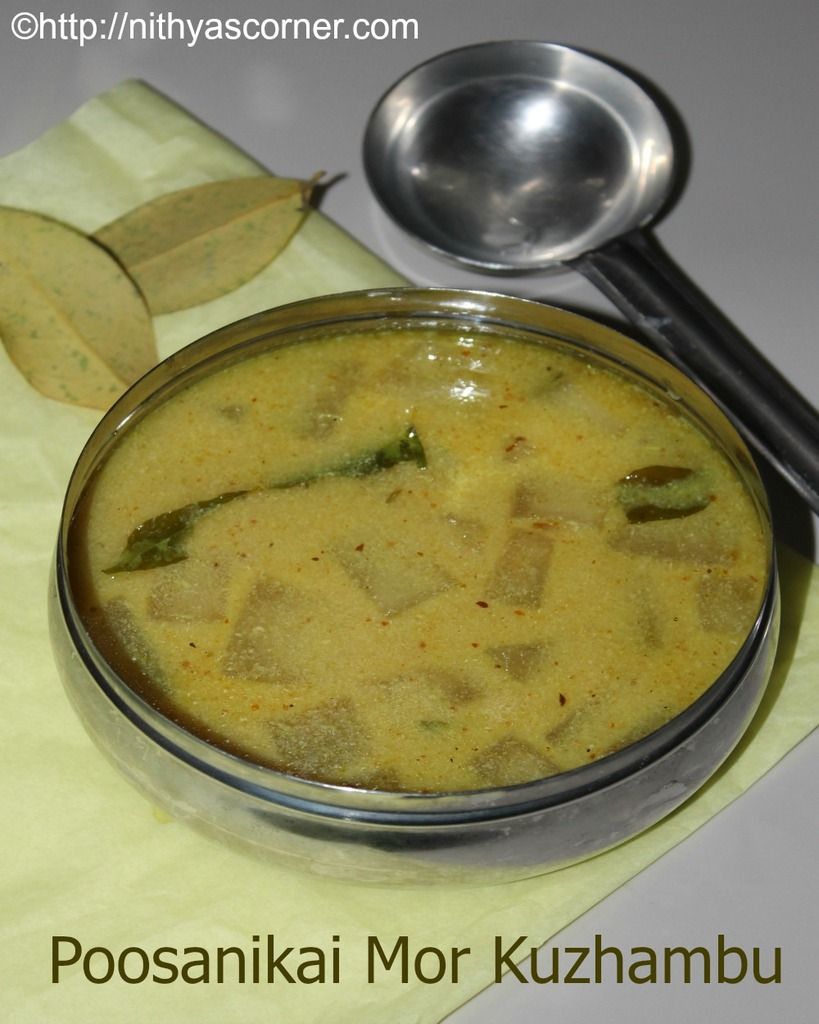 Poosanikai mor kuzhambu, pumpkin buttermilk kuzhambu, mor kuzhambu recipe Poosanikai mor kuzhambu, pumpkin buttermilk kuzhambu