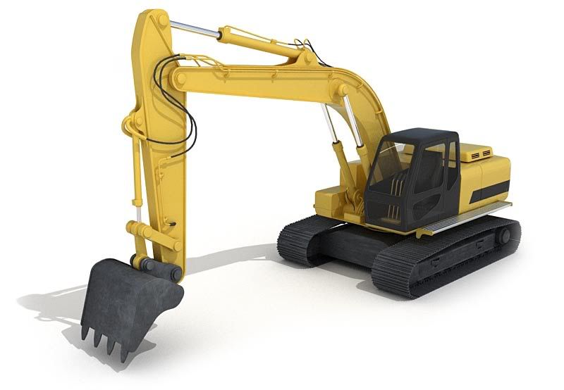 3D model of excavator sharegraphic.com