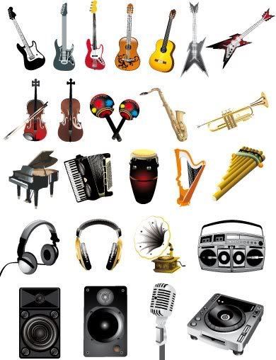 Musical instruments vector sharegraphic.com