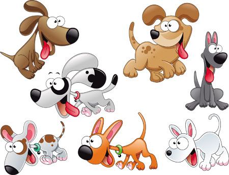7-81 Dog Cartoon Vector