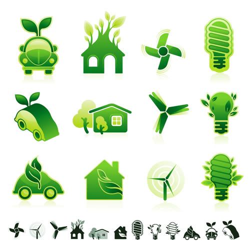Vector stock Eco icons graphic4all.com