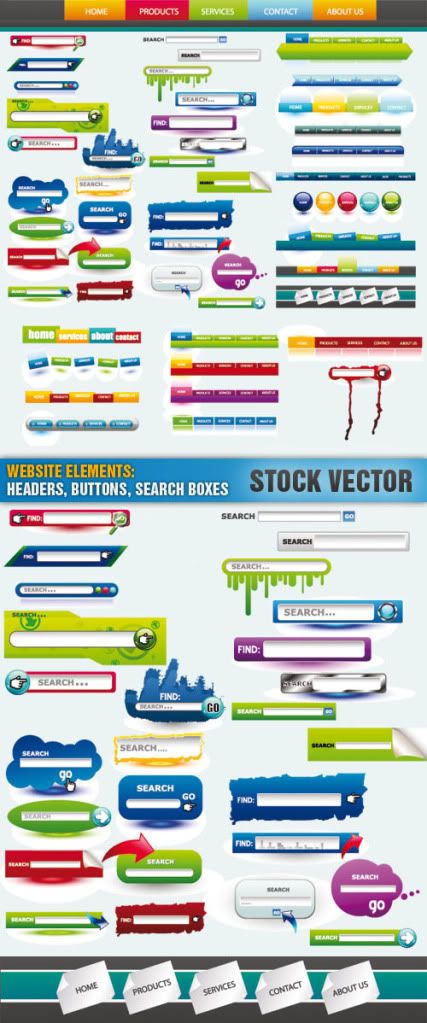 Stock Vector - Website Elements  http://www.graphic4all.com