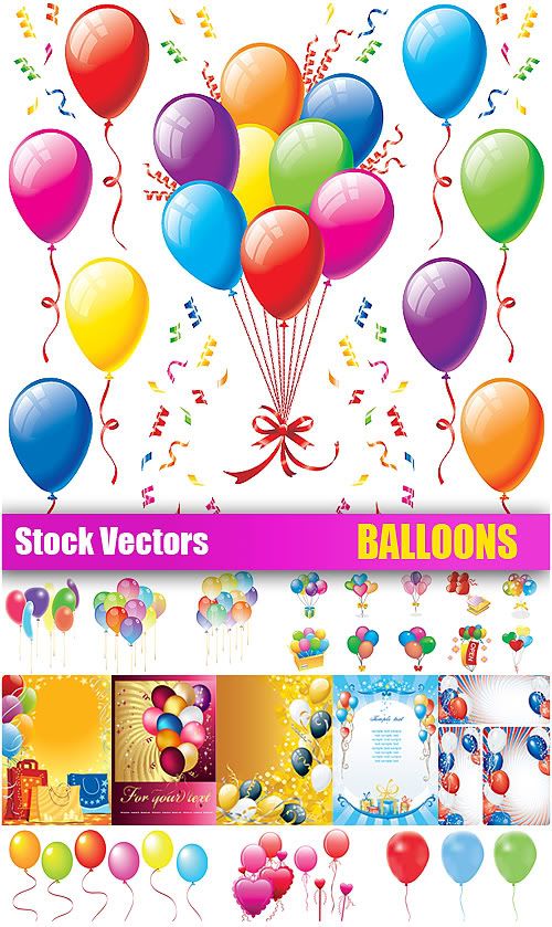 Stock Vectors - Balloons graphic4all.com