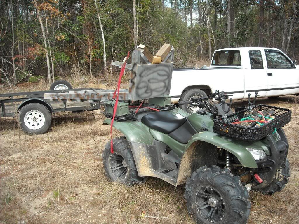 Honda rancher 4x4, ice chest rack #6