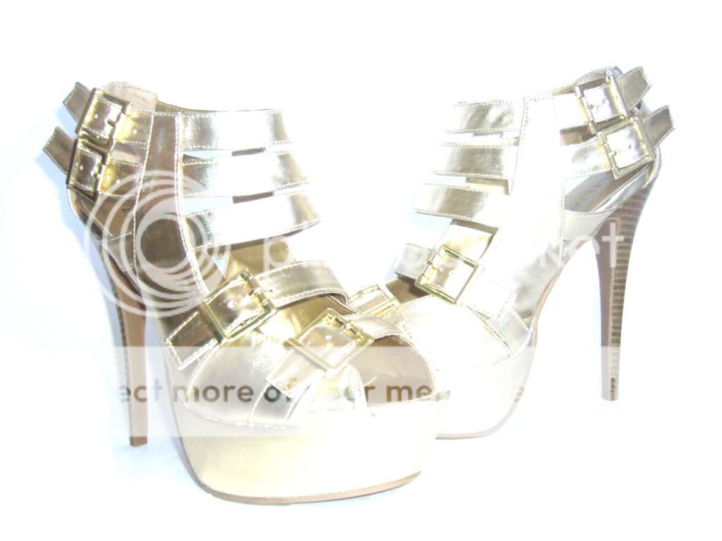   Strappy Platform Dress Sandals High 5 inch Heels Size 5.5 10  