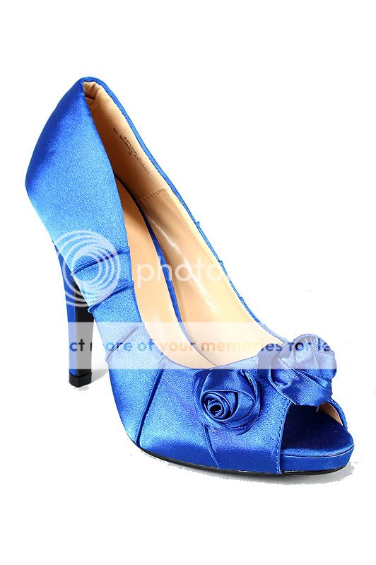   Blue Satin Flower Aponi 2 RCK Bella Platform Dress shoes Pumps 5.5 10