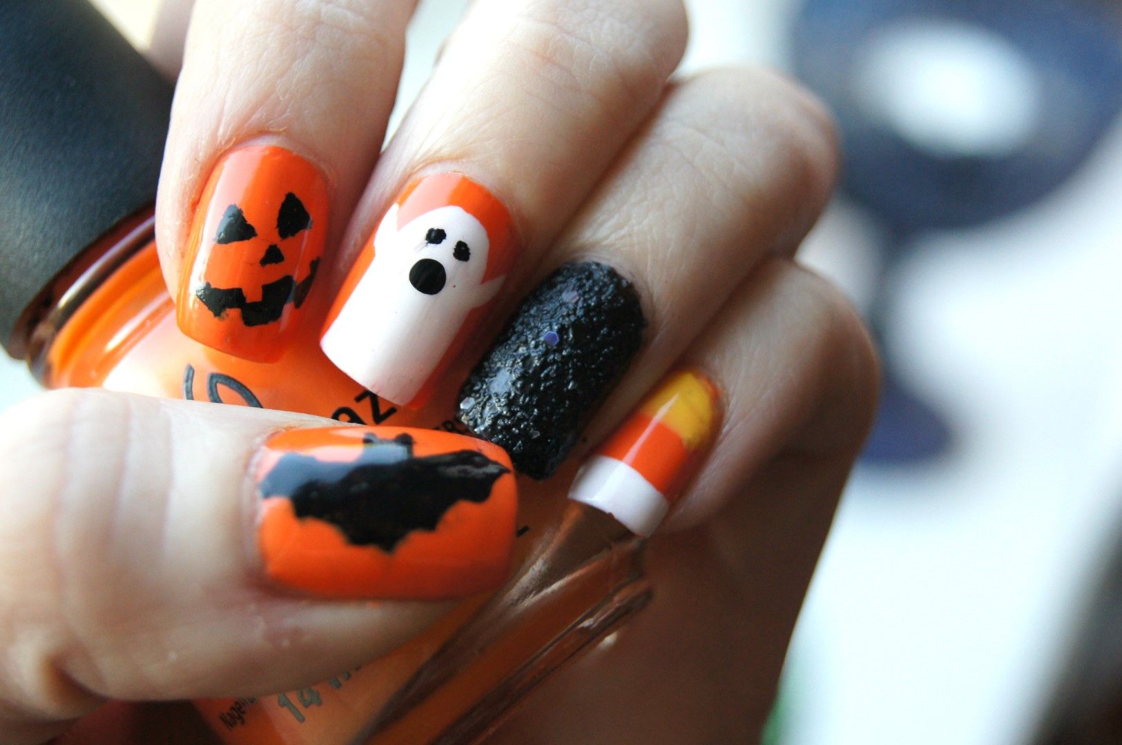 Halloween Nails: Mix N Match Orange ♥ - Handmade Dreams of Mine