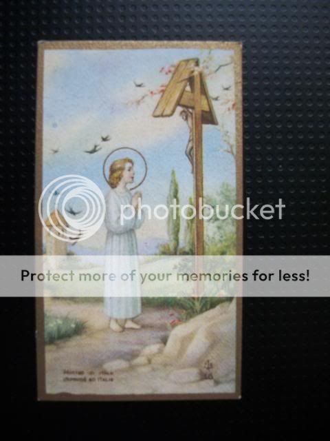   *Miniature Vintage Antique Holy Card Catholic Cross CRUCIFIX  